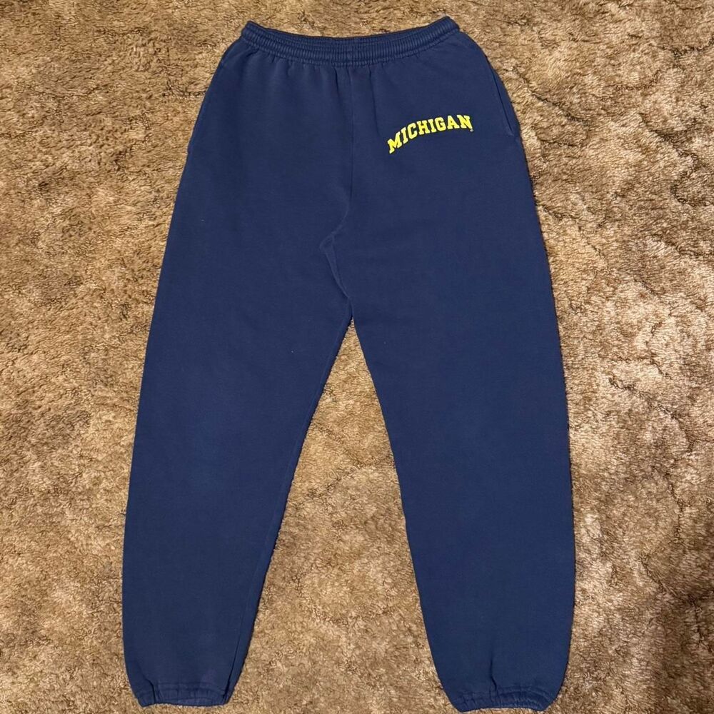 Vintage Russell Athletic University of Michigan College Sweatpants Navy Small